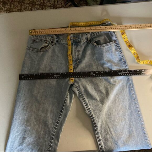 OLD NAVY Men’s Straight Light Wash Jeans, Blue, Size 33/32, 100%COTTON - Picture 9 of 10